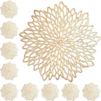 Juvale 10 Pack Gold Vinyl Placemats - Image 9