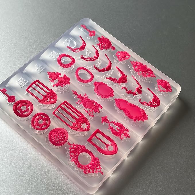 3D Frame Nail Art Molds Mirror Design, Silicone Nails Tool Y2k Decoration