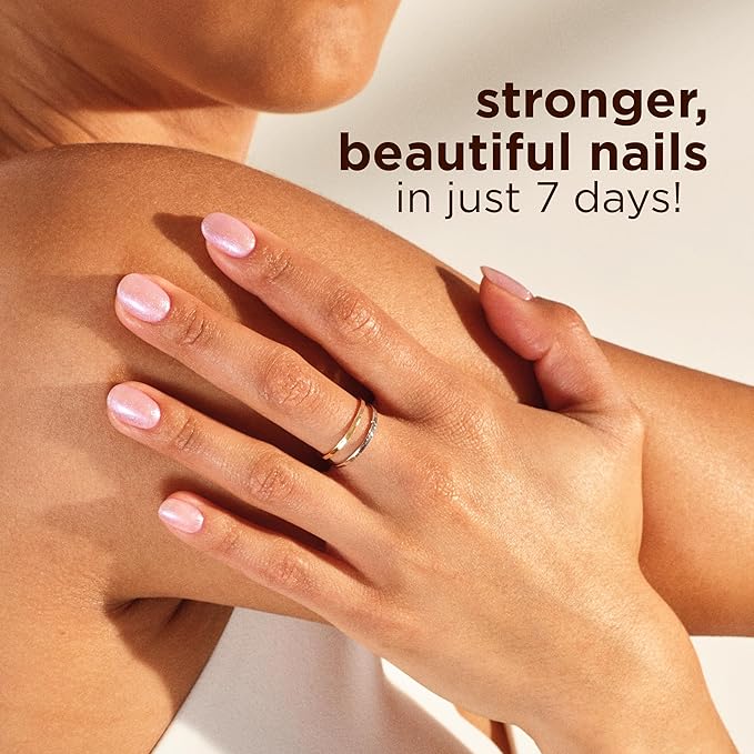 Sally Hansen Color Therapy Nail Polish | Biotin, Argan Oil, Long Lasting, Healthy Nails, Nail Strengthener, Sheer | 111 Fluer-t | Light Ivory Pearlescent Nail Color