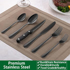 24-Piece Black Silverware Set - Image 5