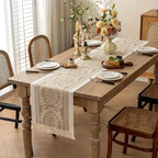 Coffee Mandala Linen Table Runner - Image 2