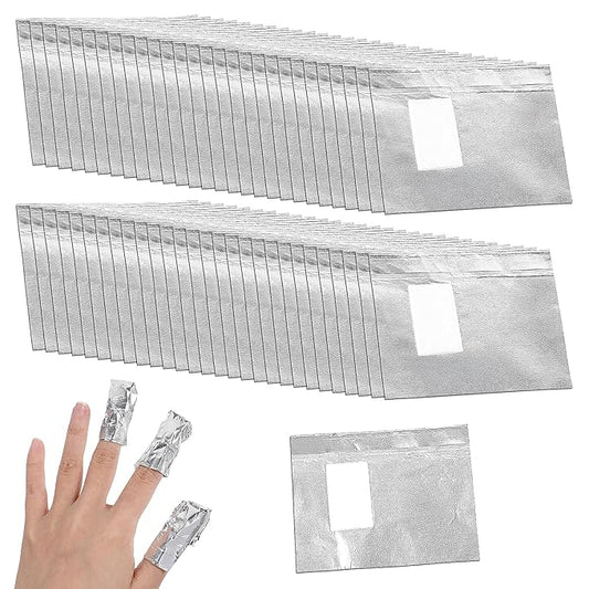 100Pcs Nail Polish Remover, Nail Foil Wraps for Soak Off Gel Polish Remover with 1.18 Inch Large Pre-attached Lint Free Cotton Pads For Acrylic/UV/Gel Nails PolishRemoving