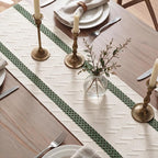 Artoid Mode Forest Green Stripe Woven Rustic Table Runner 12x72 Inch | Holiday - Image 4