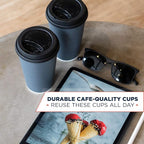 To Go Coffee Cups With Lids - 16 oz Disposable Coffee Cup With Lid. Large Togo - Image 4