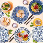 48 Pcs Blue and White Floral Party Paper Plates -7 Inch Disposable Vintage - Image 5