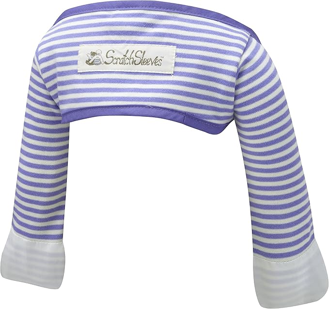 ScratchSleeves | Baby Boys' Stay-On Scratch Mitts | Stripes