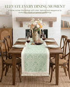 Table Runner, 13.8 x 72 Inch, Jacquard Woven - Image 3