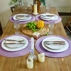 FunWheat Round Braided Placemats Set of 4 Table Mats - Image 6