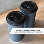 To Go Coffee Cups With Lids - 16 oz Disposable Coffee Cup With Lid. Large Togo - Image 6