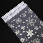 Snowkingdom 2PCS Silver Christmas Snowflake Glitter Table Runner 108 Inch | - Image 2