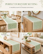 Table Runner, 13.8 x 72 Inch, Jacquard Woven - Image 4