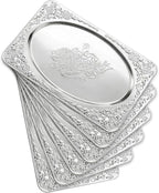 Silver Serving Trays, 13.7 x 8.5 Inch by BSTUR