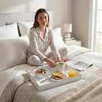15.8" x 11.8" White Plastic Serving Tray - Image 7
