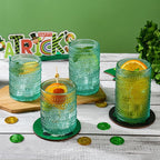KMIGRUAN Hobnail Drinking Glasses Set of 12, 15Oz & 12Oz Cocktail Glasses | - Image 3