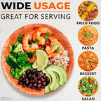 HYQO Wooden Salad Bowls Set of 6, Lightweight & Sturdy, 7.9 In | Wooden Bowls - Image 4