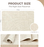 NCUE Vinyl Placemats Set of 4, Heat Resistant, Nonslip Faux Leather Waterproof - Image 4