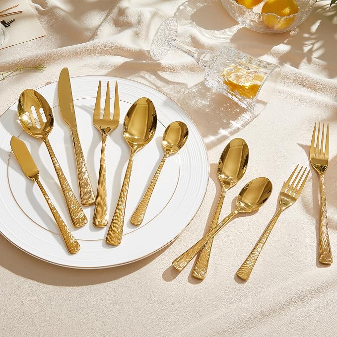 65 Piece Gold Silverware Set - Image 3