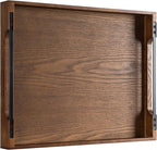 Wooden Serving Tray with Metal Handles|Ottoman Tray - Image 8