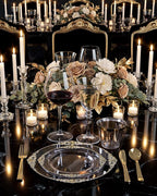Nervure 600Pcs Clear and Gold Plastic Plates, Dinnerware Set - Image 5
