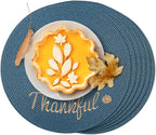 FunWheat Round Placemats Set of 6 Table Mats by FunWheat