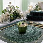U-QE 60PCS Clear Green Plastic Plates - Image 7