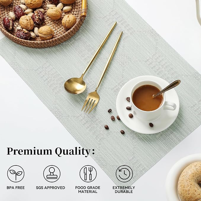 Leetaltree Mint Cream Placemats Set of 8 - Image 2
