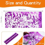 Snowkingdom 2 Pieces Purple Table Runner, Sequin Glitter Foil Metallic Thin - Image 3