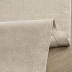 Basic Linen Style Table Runner, 14x48 Inch Natural | Mitered Corner Design - Image 6