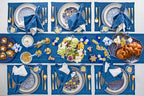 Solino Home 100% Pure Linen Table Runner Indigo Blue Hemstitch, 14 x 72 in | - Image 9
