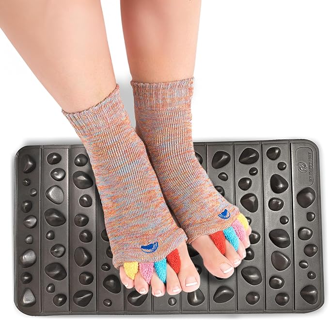 My Happy Feet Foot Alignment Socks with Toe Separators for Men or Women