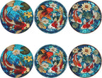 Fish Coasters Leather Round Drink Coasters 6 Pcs Set - Image 2
