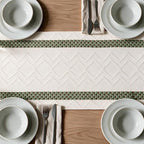 Artoid Mode Army Green Stripe Woven Rustic Table Runner 12x72 Inch | Holiday - Image 5