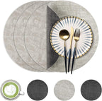 Fyvva Placemats Set of 4, Stain & Scratch Resistant, by Fyvva