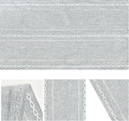 Artoid Mode Grey Rustic Cotton Linen Table Runner, Seasonal Embroidered Hollow - Image 6