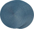 FunWheat Round Braided Placemats Set of 6 Table Mats by FunWheat