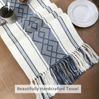 Woven Table Runner Farmhouse Style, Boho Table Runner 72 inches Long - Image 4