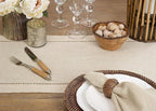 Saro Lifestyle Poly and Linen Blend Hemstitched Table Runner - Image 4