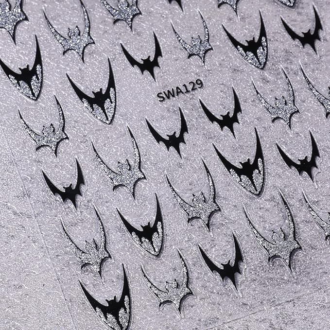 Halloween Nail Stickers Dragon Decals 12 Sheets Spooky Bat Ghost Stickers for Nails Art Metallic Glitter Spider Web Pumkin Blood Key Nail Designs Fall Holiday Supplies Manicure Decoration for Women