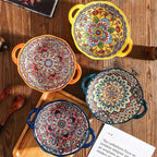 2 Pack Boho Ceramic Serving Bowls - Image 7