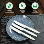 Compostable Knife, 100 Biodegradable Silverware - Image 4