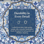 Boho Decorative Tray, Modern Blue Serving Tray - Image 9
