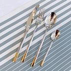 Silverware Set Service for 12, IKXO 48-Piece Modern Stainless Steel Flatware by IKXOLifeswhispersweresonate