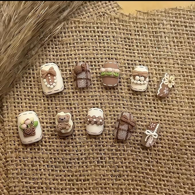 3D Knitting Nail Art Molds Winter Bow Design, Silicone Nails Tool Y2k Decoration