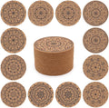 Cork Coasters for Drinks Absorbent Non Slip 12pcs 4 Inch India | Coaster for by Staruby