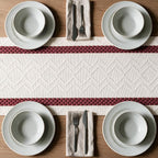 Artoid Mode Red Stripe Woven Rustic Table Runner 12x108 Inch | Holiday Kitchen - Image 5