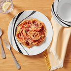 Amazon Basics 18-Piece Complete Kitchen Dinnerware Set, Microwave and - Image 7