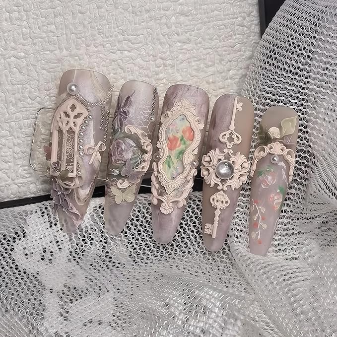 3D Frame Nail Art Molds Mirror Design, Silicone Nails Tool Y2k Decoration