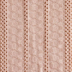 Macrame Style Boho Table Runner, 12x60 Inch Light Pink | Woven Boho Table Runner - Image 6