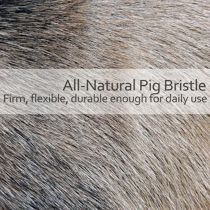 Redecker Natural Pig Bristle Travel Nailbrush with Oiled Pearwood Handle