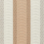Macrame Style Bicolor Stitching Table Runner 14x36in Beige | Woven Boho Table - Image 6